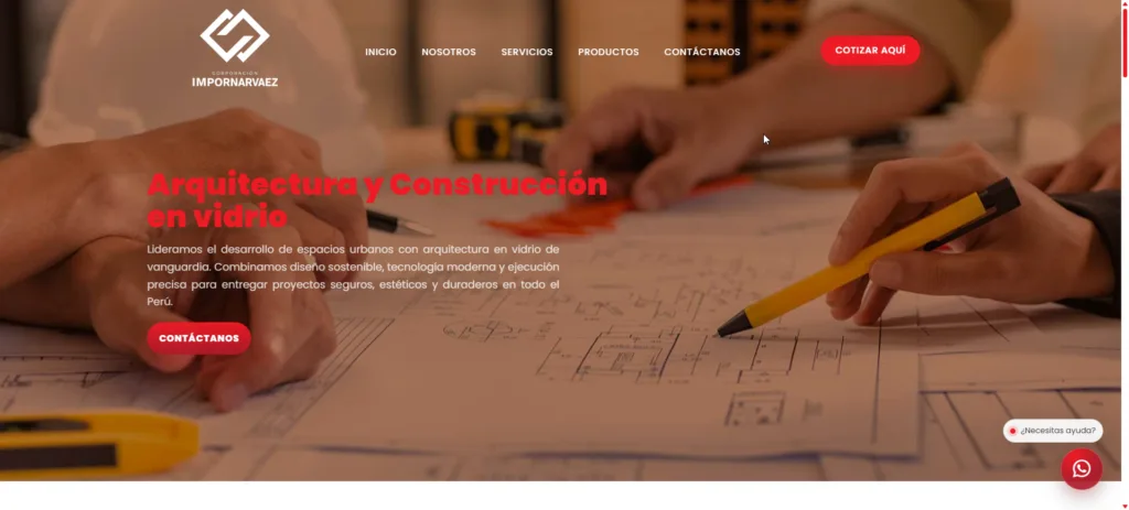 Página web de Impornarvaez, diseñada por Creati Digital Media