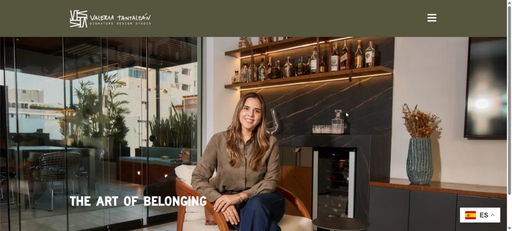 Página web de Valeria Tantaleán, diseñada por Creati Digital Media
